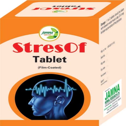 Jamna STRESOF TABLETS FILM COATED Jar of 60 QTY